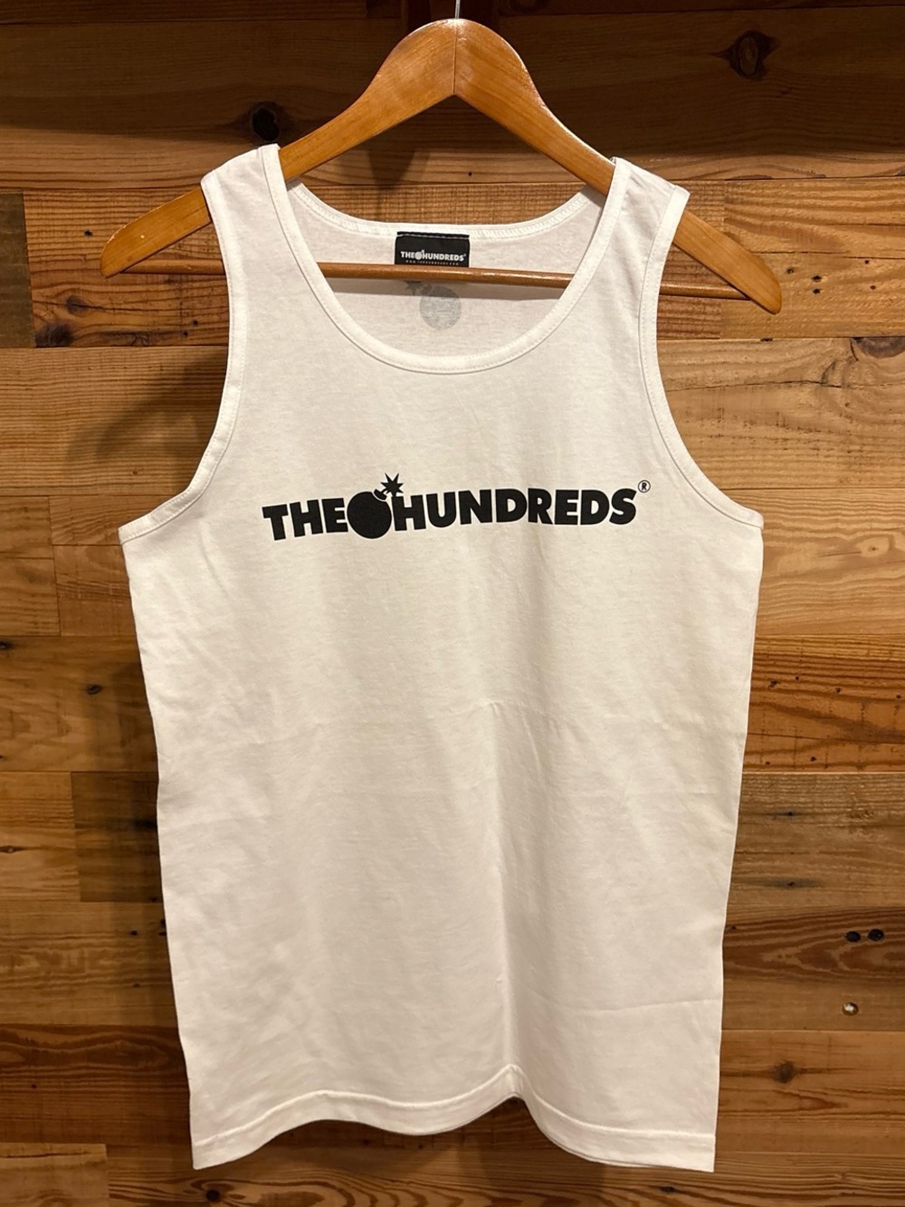 The Hundreds White Tank Top with Black Logo